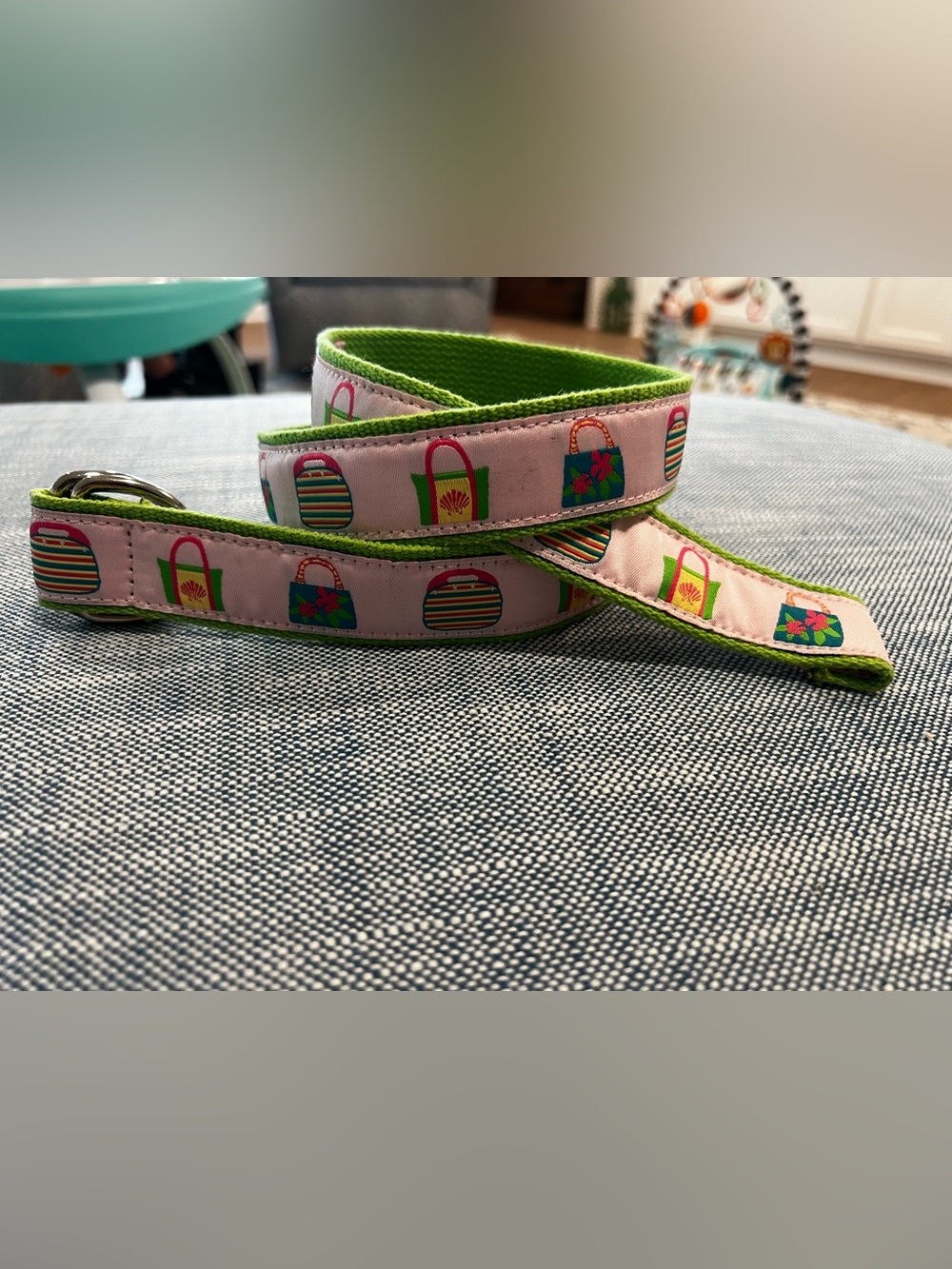 Pink and Green Bag Belt